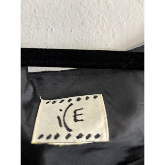 ICE Vintage Silk Blend Y2K Dress Drapped Neck Asymetrical Hem Fairy Size Medium - Picture 8 of 13